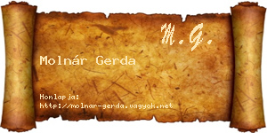 Molnár Gerda névjegykártya