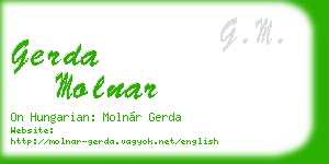 gerda molnar business card