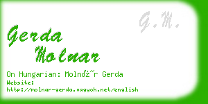 gerda molnar business card